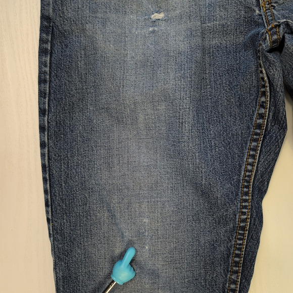 Vintage Levi's Skinny Jeans Men's 32x32 Blue Denim Bleached Distressed Stretch - Picture 8 of 16